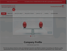 Tablet Screenshot of maheshwariandco.com